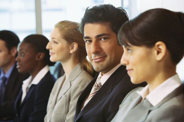 Businessman and coworkers